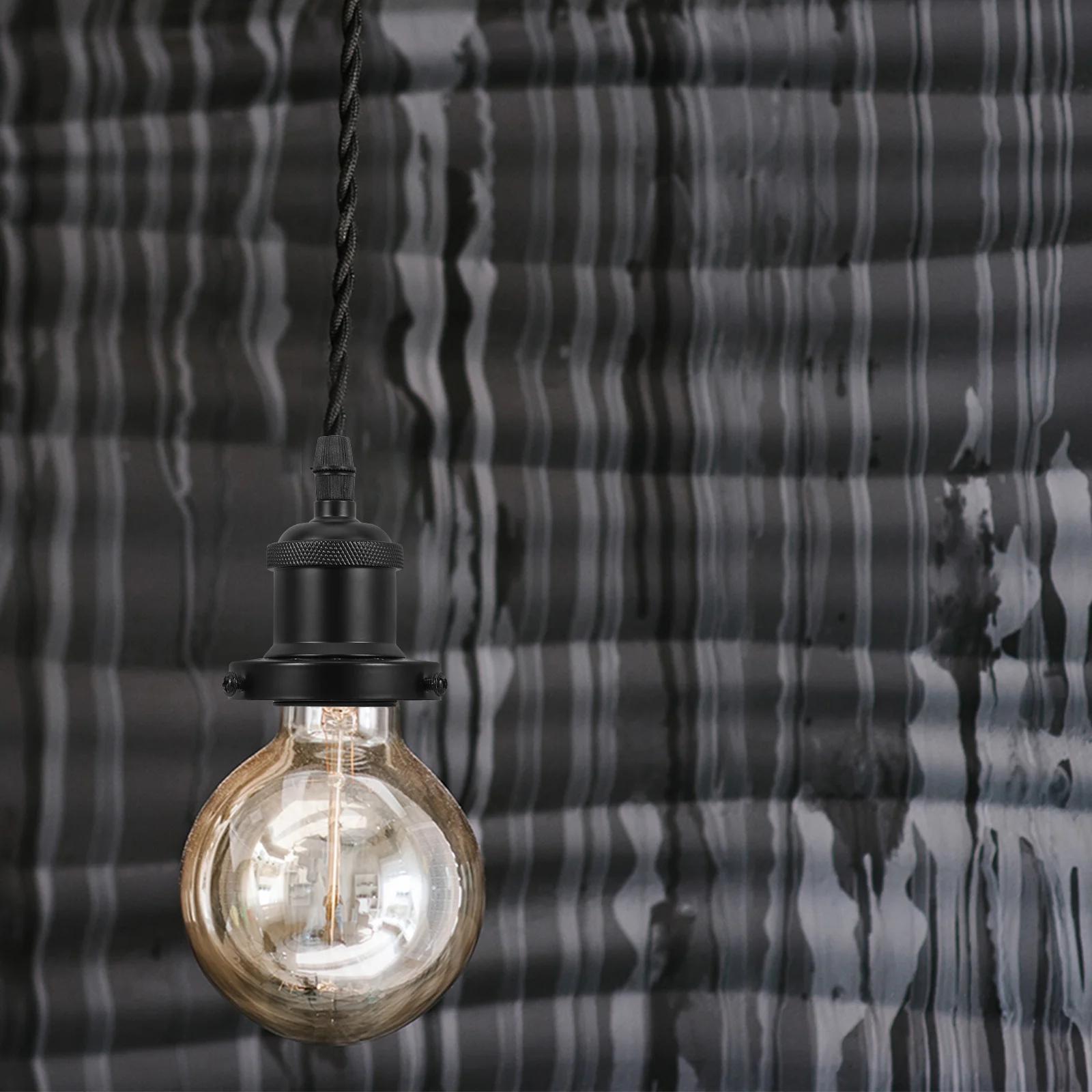 

E27 Vintage Hanging Light Holder Aluminum Pendant Lamp Socket Retro Ceiling Fixture Lighting Outdoor Sockets Waterproof