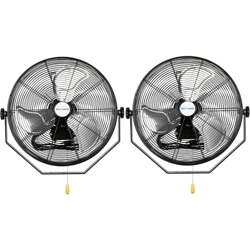 

BILT HARD 18-дюймовый промышленный настенный вентилятор, 4300 куб. футов в минуту, 3-скоростной высокоскоростной настенный вентилятор с герметичным двигателем, сверхмощные металлические вентиляторы для сарая