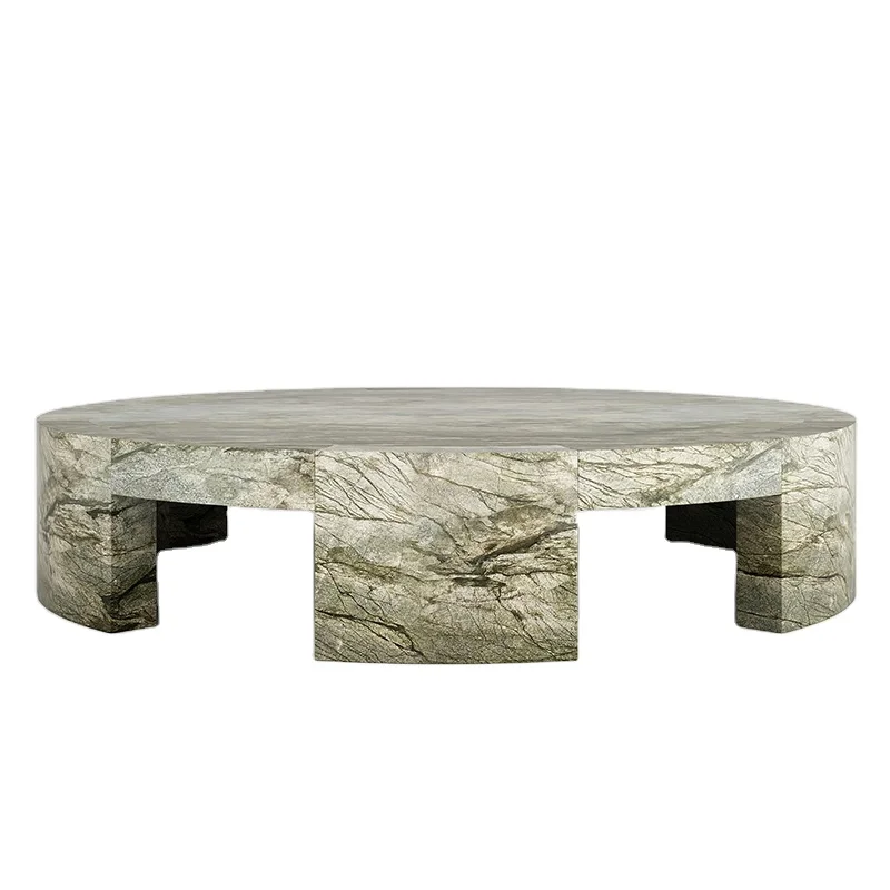 Modern green natural granite coffee table