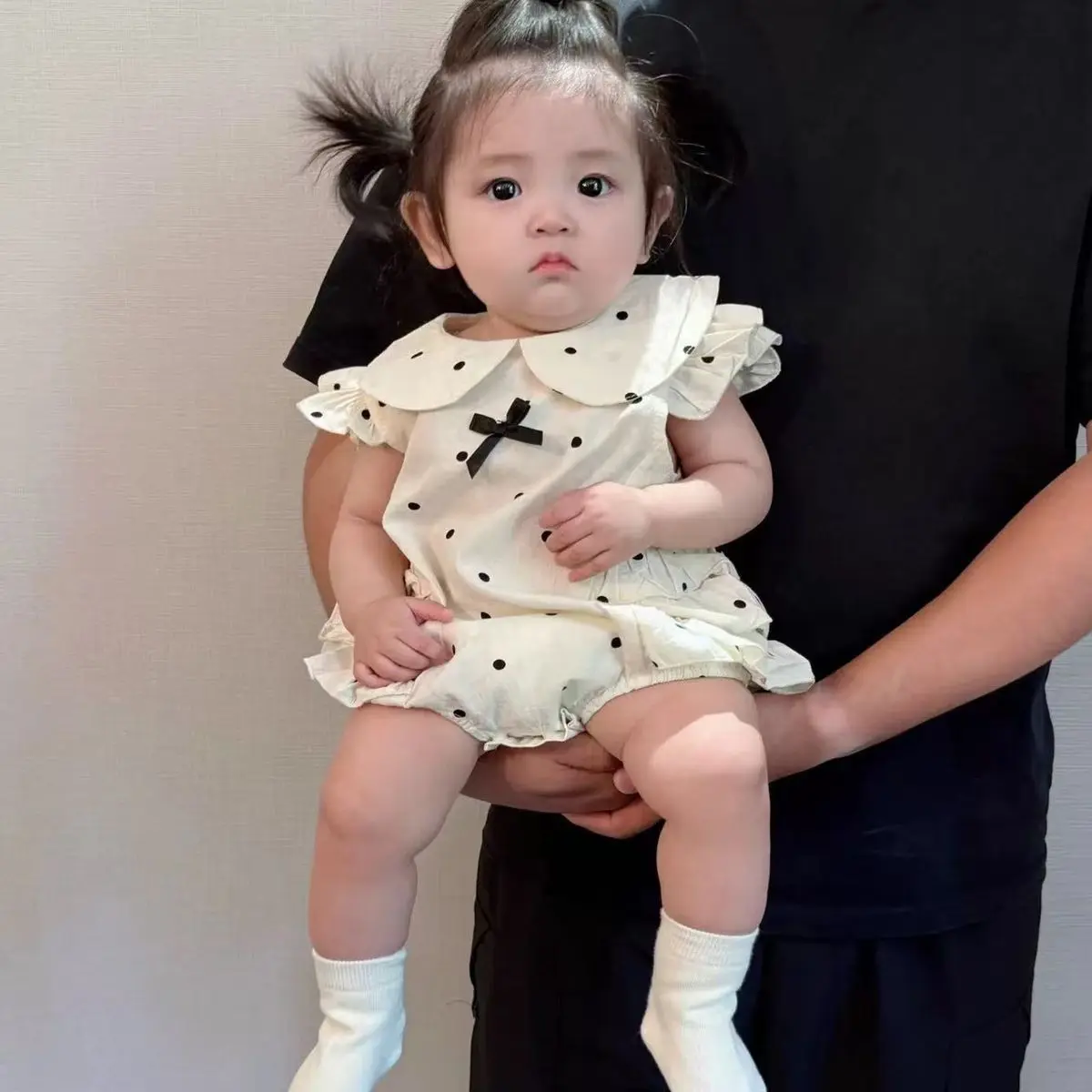 Ruffle Sleeve Triangle Baby Romper 2026 Lovely Small Ruffle Sleeve Looks Cute and Sweet Thin Summer Cloth Cool Not Hot for Baby