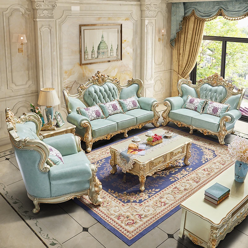 

American Luxury Living Room Sofa Genuine Leather European Relaxing Living Room Sofa Elegant Home Woonkamer Banken Furniture