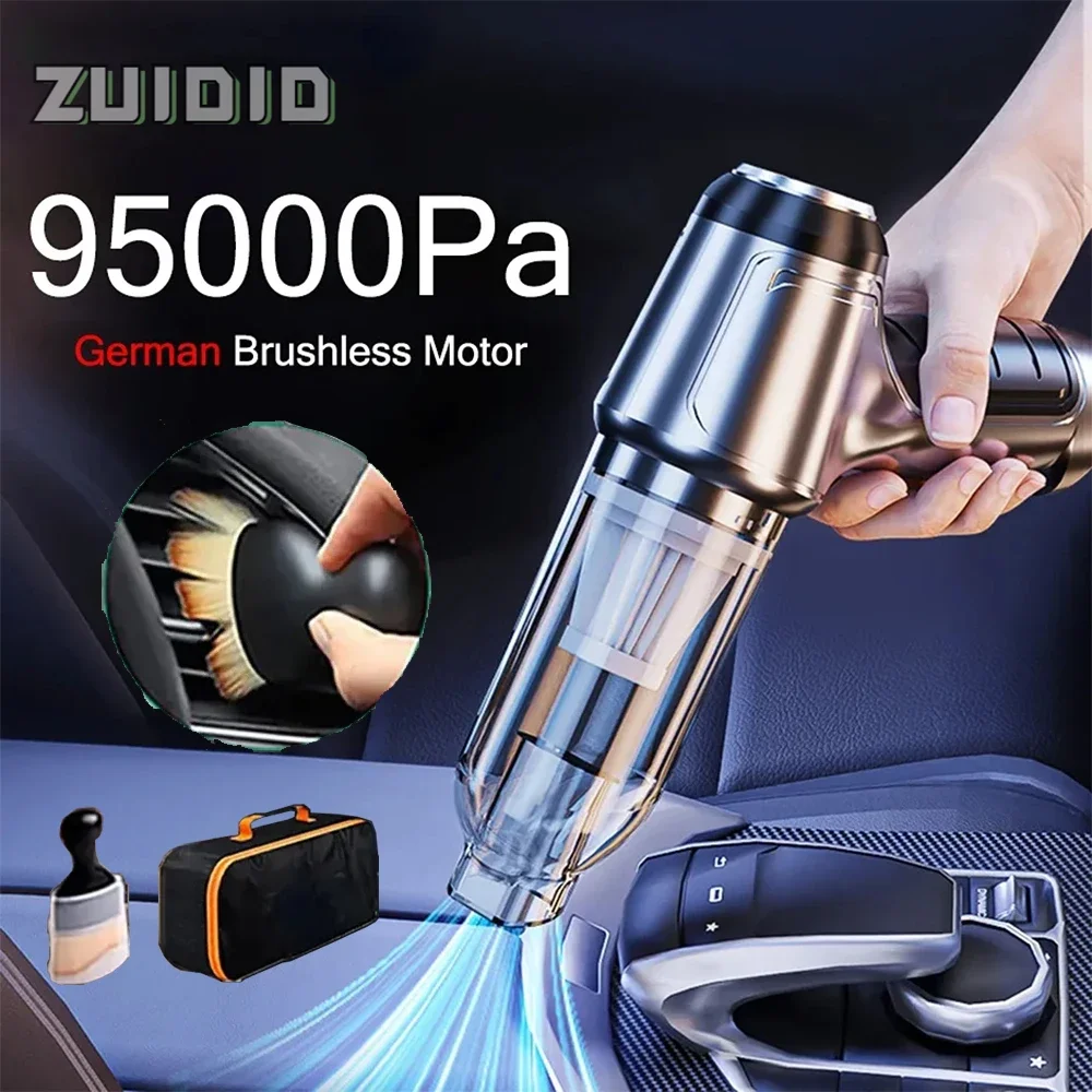 Portable Car Vacuum Cleaner Auto Cordless Cleaner Wireless Cleaning Machine Automotive Home Appliance Tools Car Accessories 2023