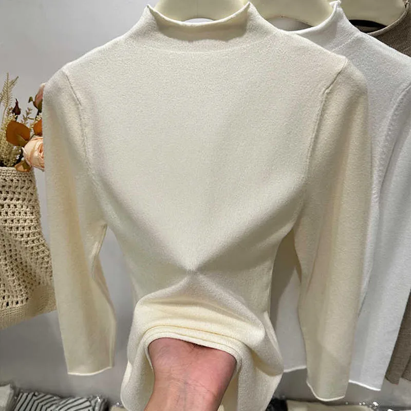 

Вязаный свитер, женские пуловеры, новый белый вязаный свитер с длинным рукавом, пуловер, женские топы, свитера Sueters De Mujer Q1428