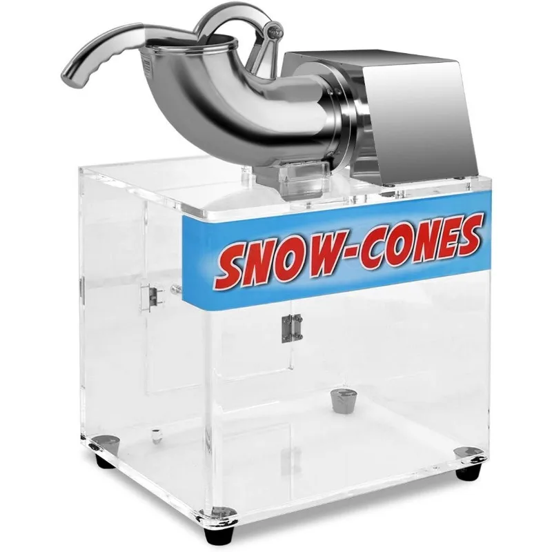 Costzon Commercial Snow Cone Machine, 440lbs/H Stainless Steel Ice Shaver with Dual Blades, 110V Electric Snow Cone Maker