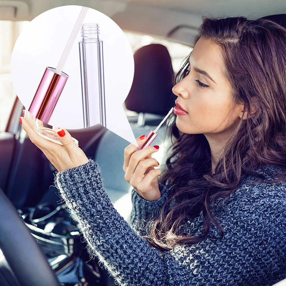 12 tubi vuoti per lucidalabbra in materiale ABS da 5 ml, durevoli e pratici organizer per il trucco, piccolo regalo per l'uso in viaggio della fidanzata