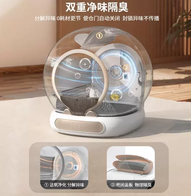 65L Self-Cleaning Automatic Litter Box for Multi-Cat, Newest Large Capacity with Odor-Free Technology System