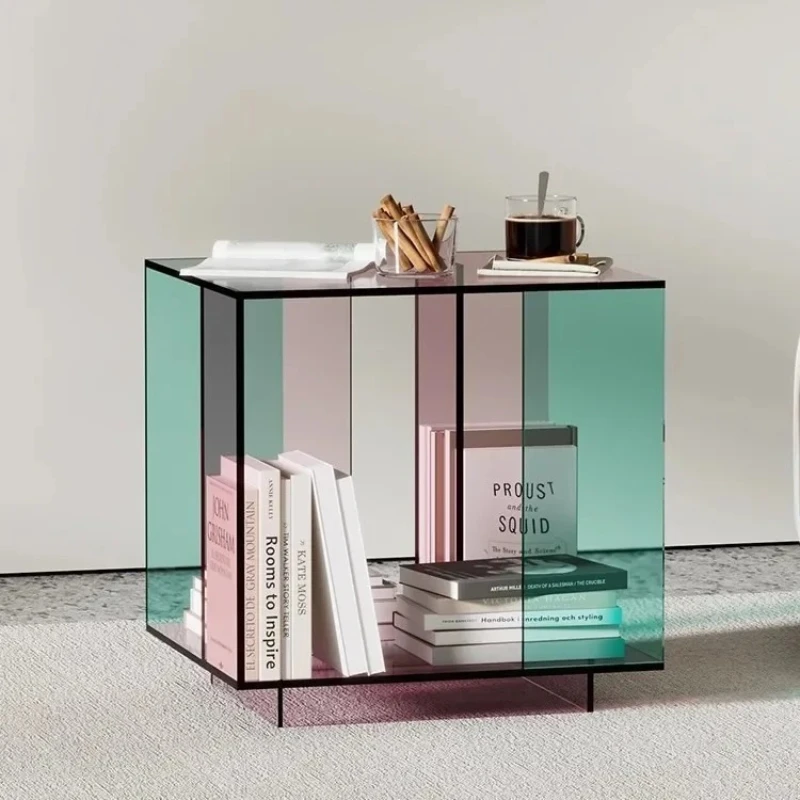 

Acrylic Sofa Side Cabinet Modern Simple Magazine Rack Living Room Bedroom Coffee Table