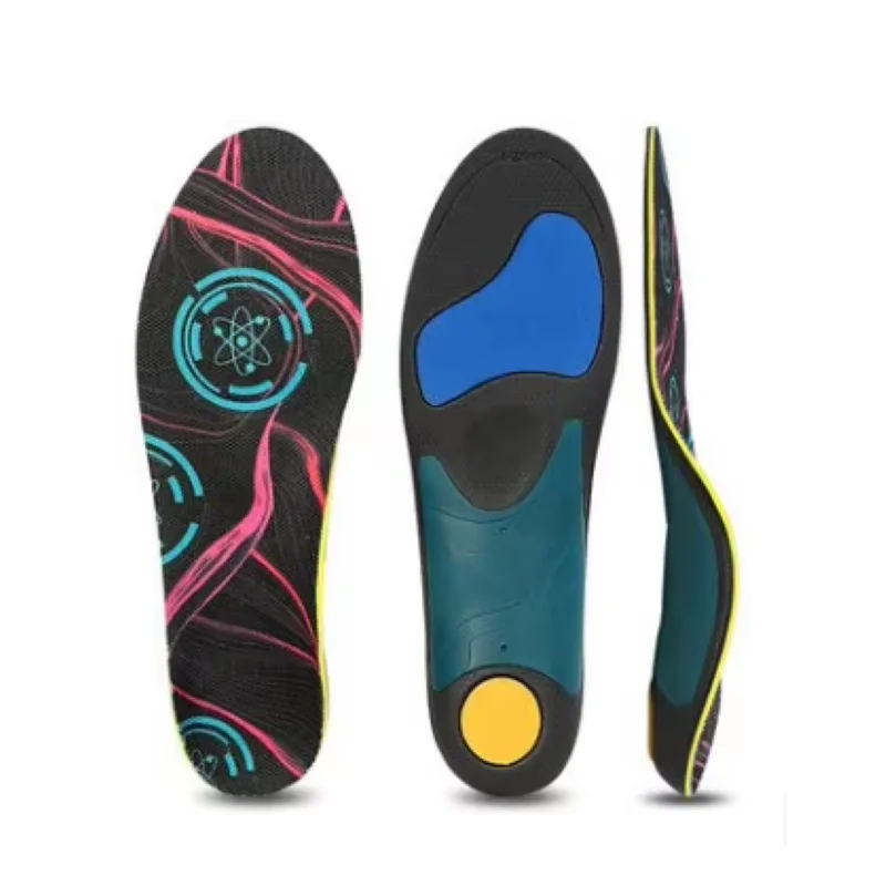 Corrective Arch Sports Insoles High Elasticity EVA for Basketball/Running Shock Absorption Odor-Proof Lightweight Sweat-Wicking