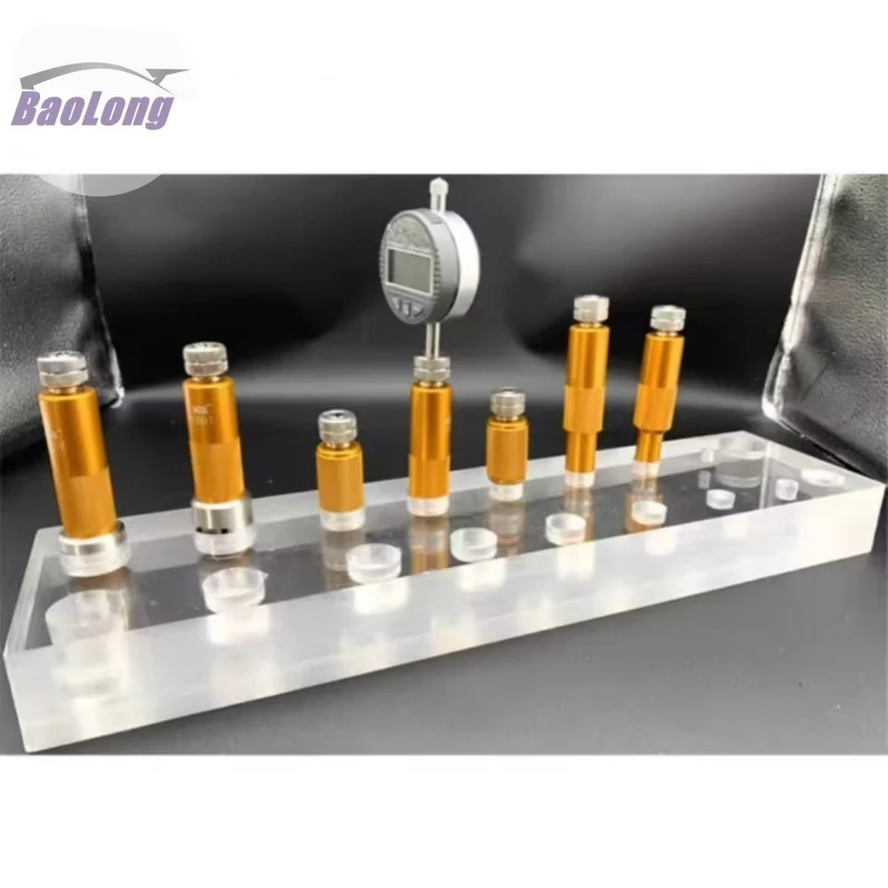 CRIN Injector Solenoid Valve Stroke Travel Measuring Seat Collector Repair Tools Transparent Bracket