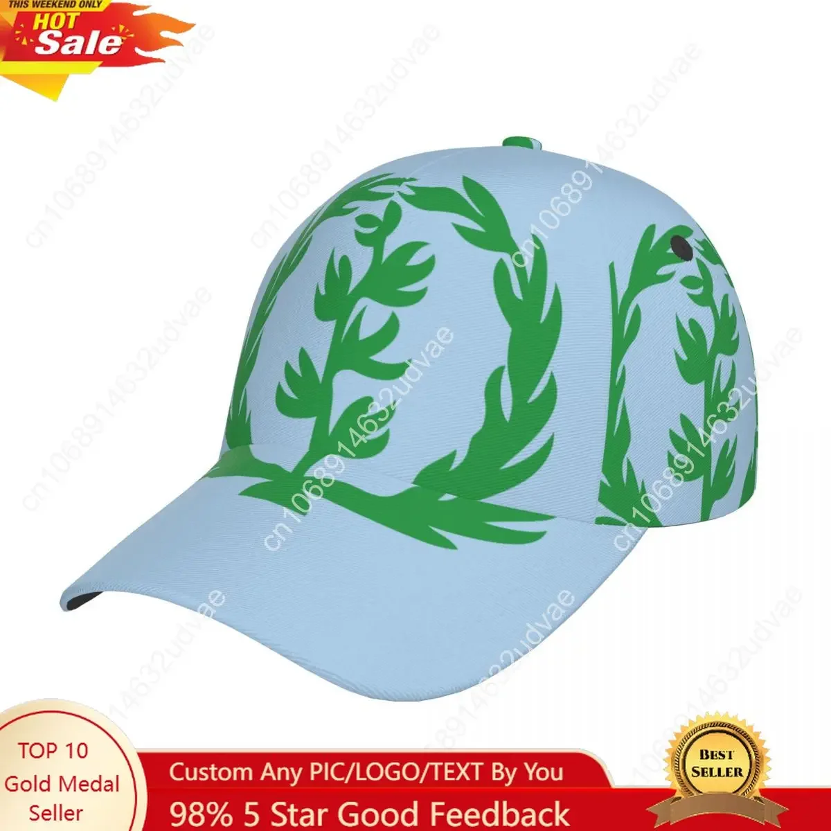 

Flag of Eritrea 1952-1961 Outdoor Sport Caps Baseball Hat Men Women Visor Cap Baseball Cap Street Hip Hop Caps golf hat men