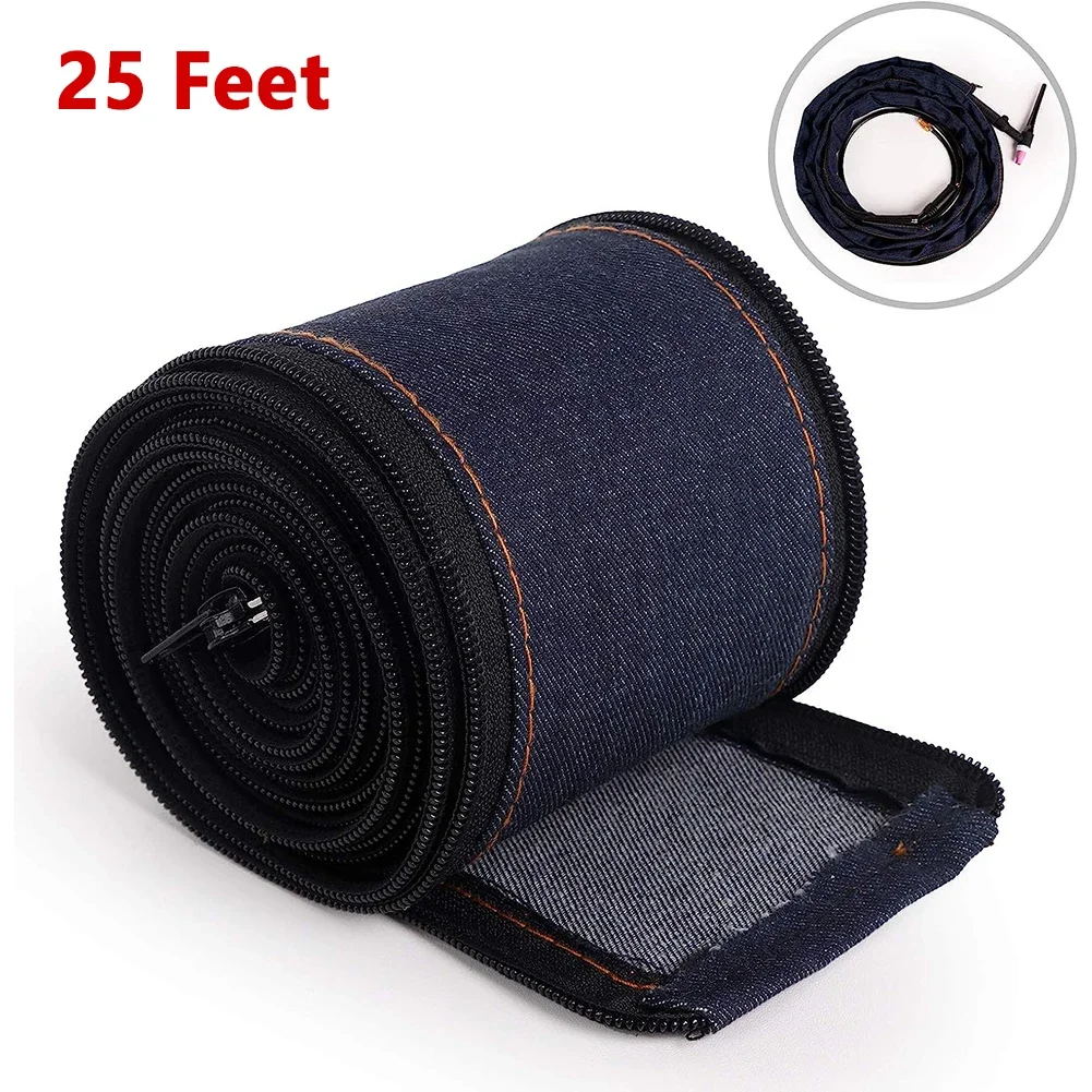 Protective Sleeve Sheath Cable Cover Welding Tig Torch Hydraulic Hose TIG Torch Cable Cover Welding Protective Gear 25FT 12FT