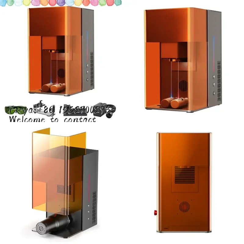 Commercial Multi Functional 2 in 1 Hybrid Source for Logo Printing Personalized Gifts Art 20w Fiber Blue Marking
