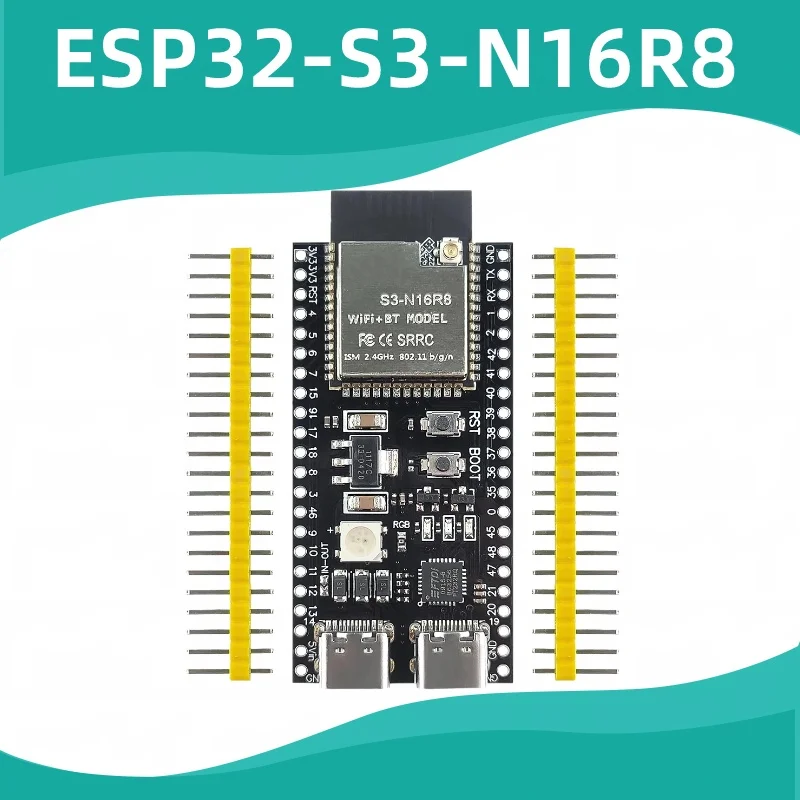 4-1PCS ESP32-S3-N16R8 Development Board, ESP32S3 Core Board With Dual Type-C, 16M Flash 8M PSRAM, Wireless Bluetooth Module