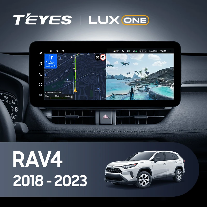 TEYES LUX ONE For Toyota RAV4 5 XA50 2018 - 2023 Car Radio Multimedia Video Player Navigation GPS Android No 2din 2 din dvd