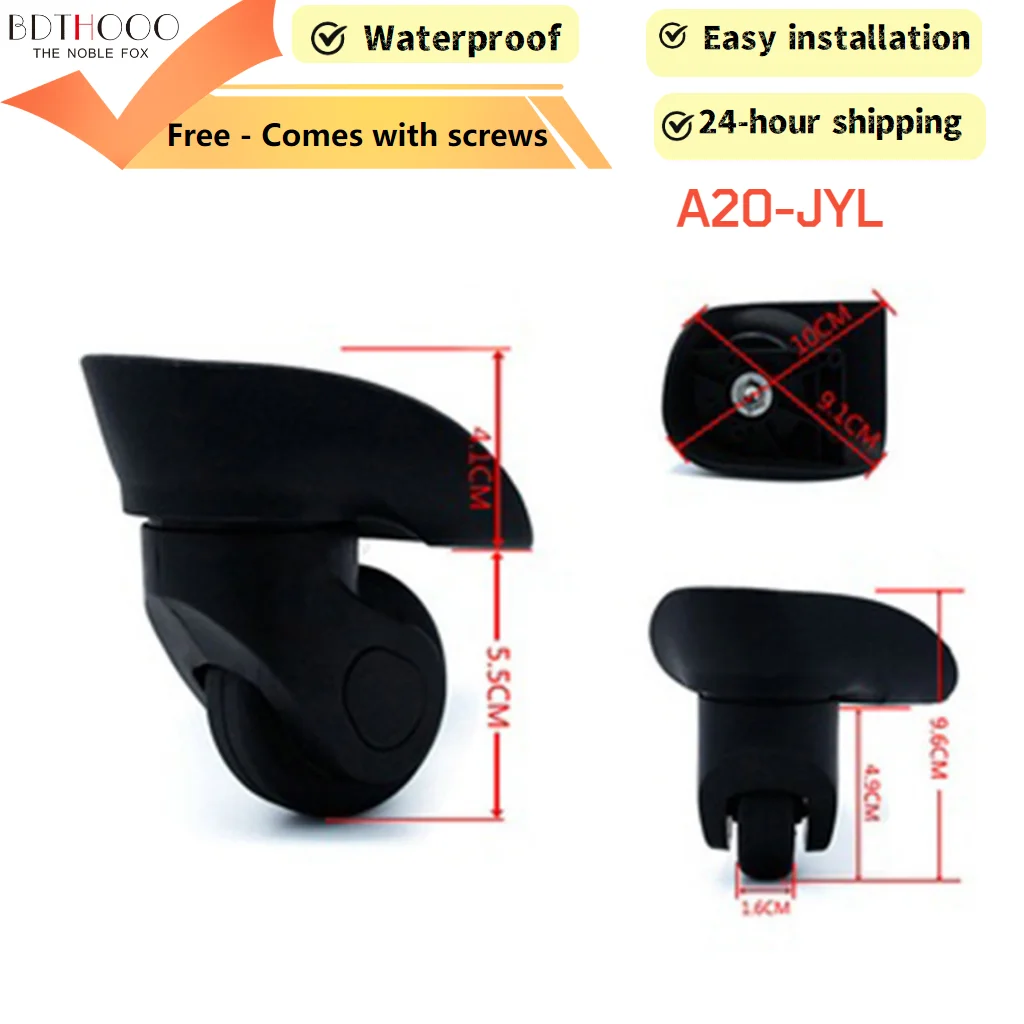 

A20-JYL Heavy Duty Luggage Wheels Replacement - Shockproof Trolley Spinner Kit 2pcs, Universal Suitcase Repair Parts for Samsoni