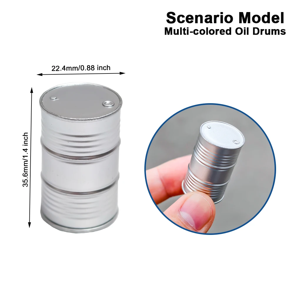4PCS Miniatur Öl Trommel Container Werkzeug Garage Serie Harz Spielzeug Zubehör Für Lkw Teile Schreibtisch Dekoration Wargaming Diorama