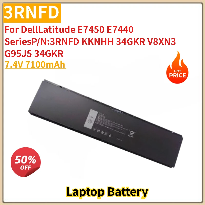 100% New 3RNFD Laptop Battery 7.4V 7100mAh for Dell Latitude 14 7000 7440 7450 E7440 E7450 E7420 E7440 E7450 34GKR High Quality