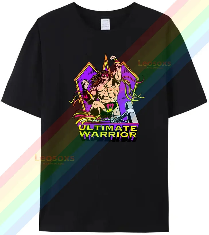 

New WWE Mask Men's Wrestling The Ultimate Warrior Cotton T-Shirt Women's Fashion Print Surprise GiftNO1