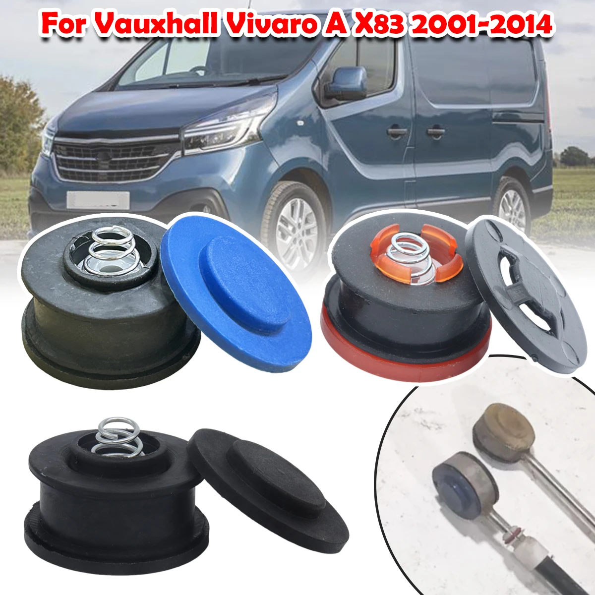 

For Vauxhall Vivaro A X83 Gear Linkage Repair Kit Gearbox Selector Shift Lever Cable end Connector Bushing 2001 2002 2003 - 2014