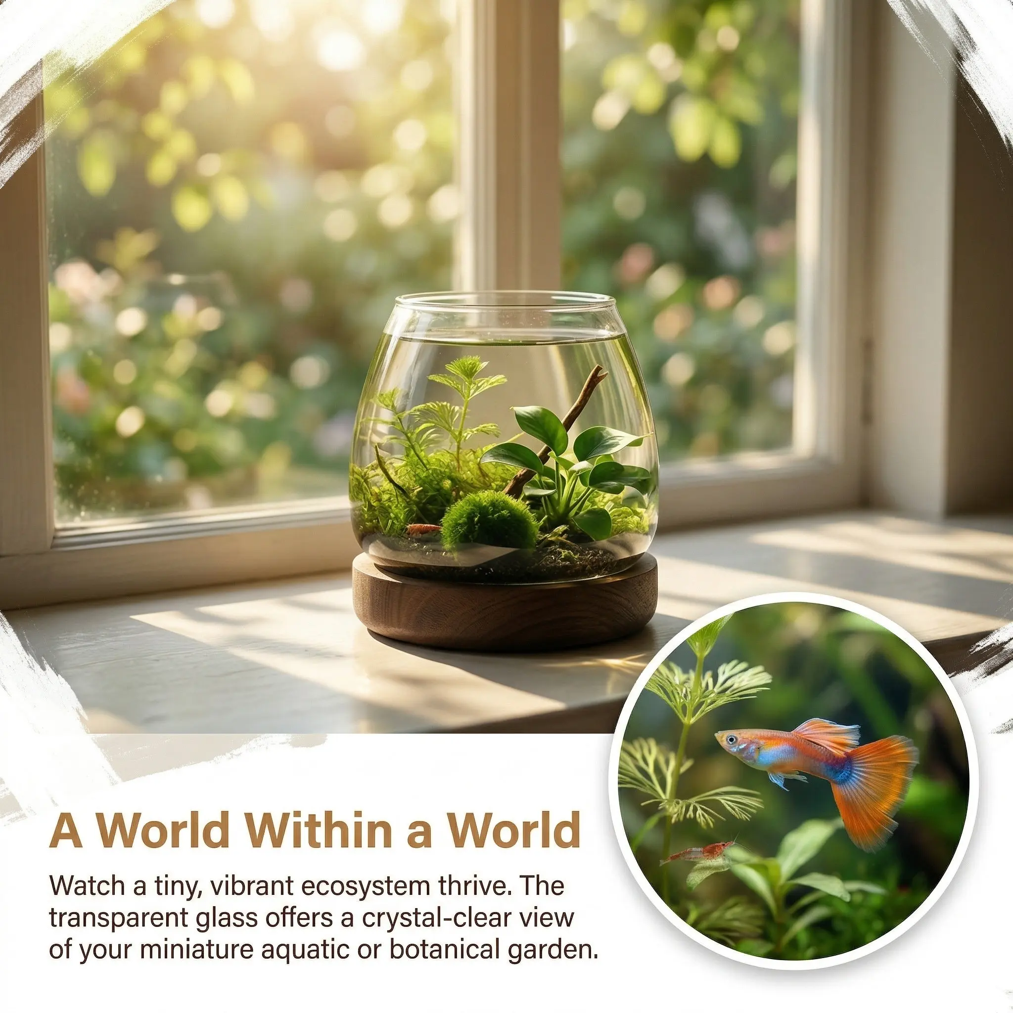 Terrarium hydroponique en verr - Planted Aquarium Bowl avis et prix