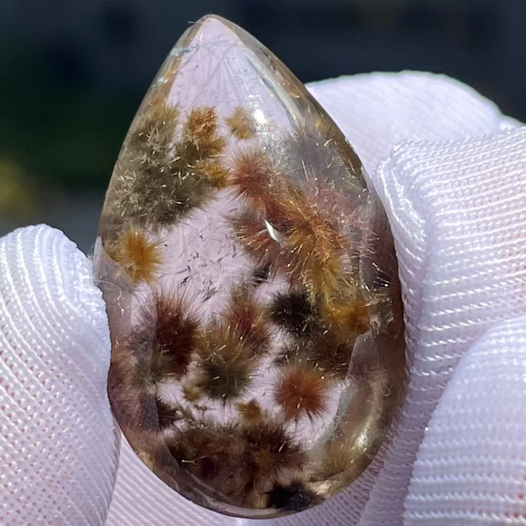

Natural Gold Rutilated Quartz Pendant Flower Rutilated Quartz Jewelry 28*17*9mm Men Women Brazil AAAAAAA