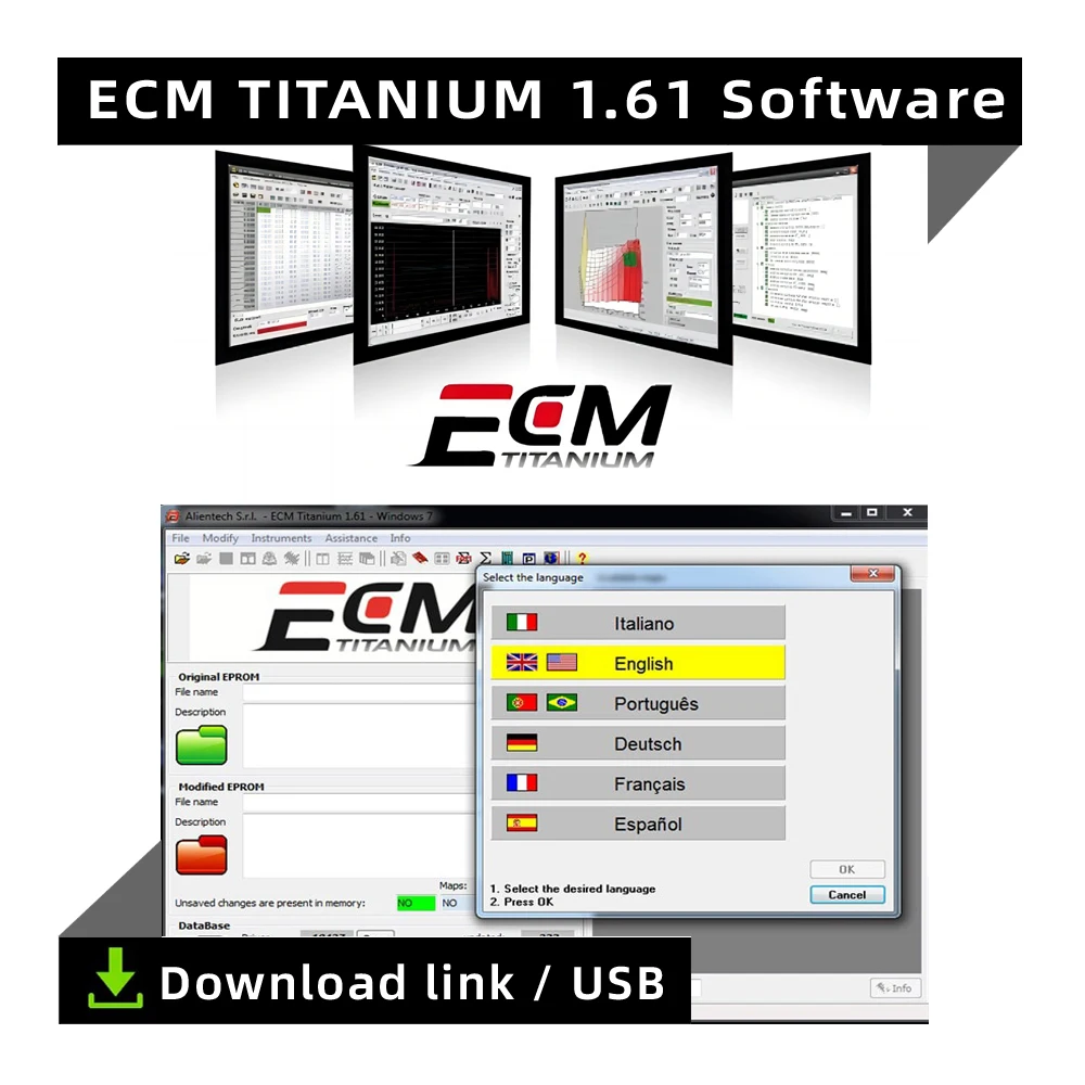 

2025 Hot ! ECM TITANIUM 1.61 With 26000+ Driver Edit the ECU unit identify maps injection spark-advance pressure Turbo etc