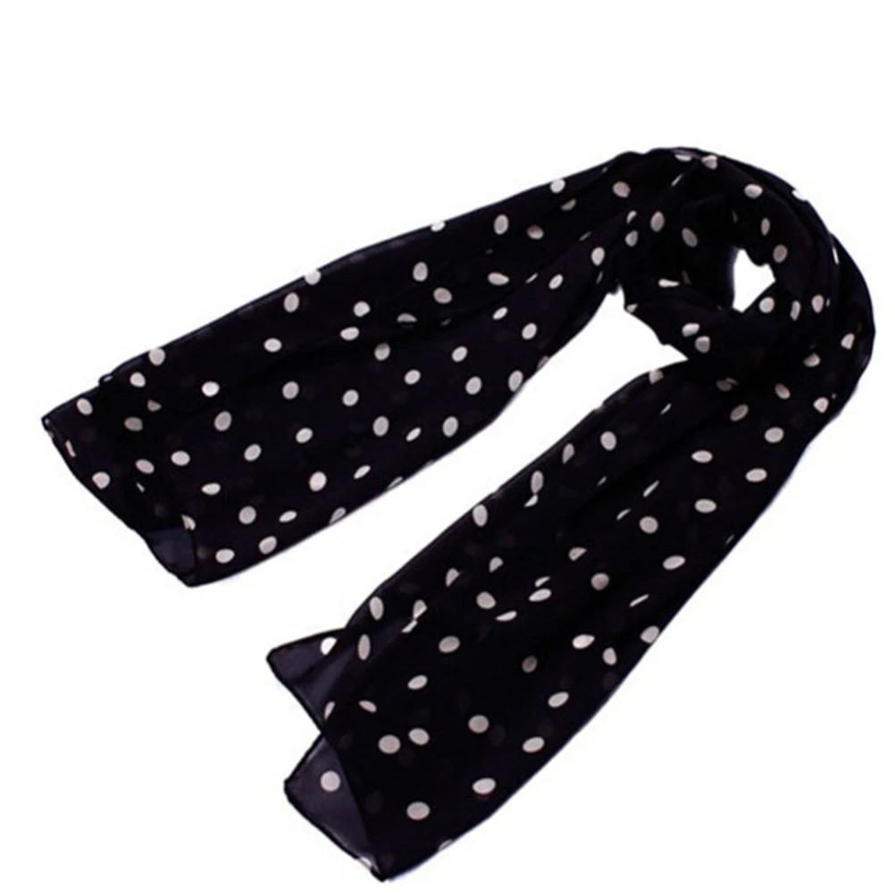 

Chiffon Scarf Women Dots Elegant Fashion Sunscreen Shawl Summer Wrap Lightweight Breathing Comfortable Daily Outfit Formal