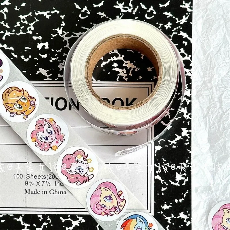 500pcs/Roll Cartoon My Little Pony Stickers Kawaii Diy Pvc Laptop Decals Decoration DIY Laptop Phone Diary Cute Sticker view 6