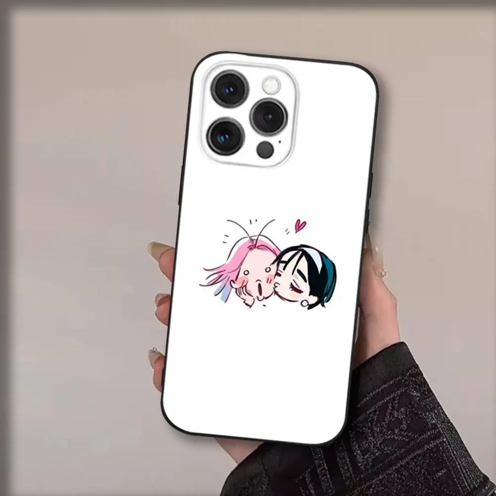 Anime S-Suas And Mizis Phone Case For iPhone 17,16,15,14,13,12,11,Pro,Max,Plus,Air,X,XS,XR,SE,8,7,Mini,Soft Black Funda #4