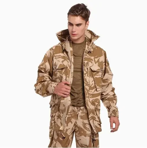 British Desert Camouflage Winter Coat Men  Jacket M65 Outdoor Uniform