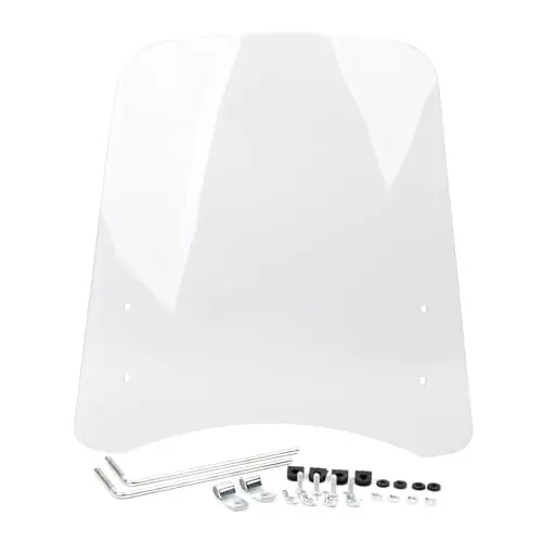 

Universal Motorcycle Windshield in PC Material, Upgraded 3mm Thickness, and Enhanced Dimensions for Peak Performance,15.7"* 18"