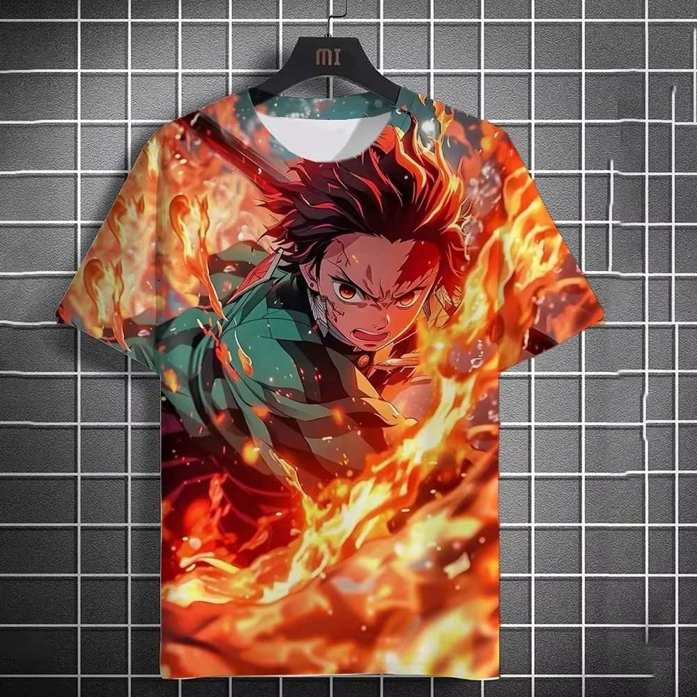 Summer New Men's T-shirt Anime Graphics 3D Printing Women Short Sleeve Summer Fashion Trend Oversized Kid T-shirt Street T-shirt image 6