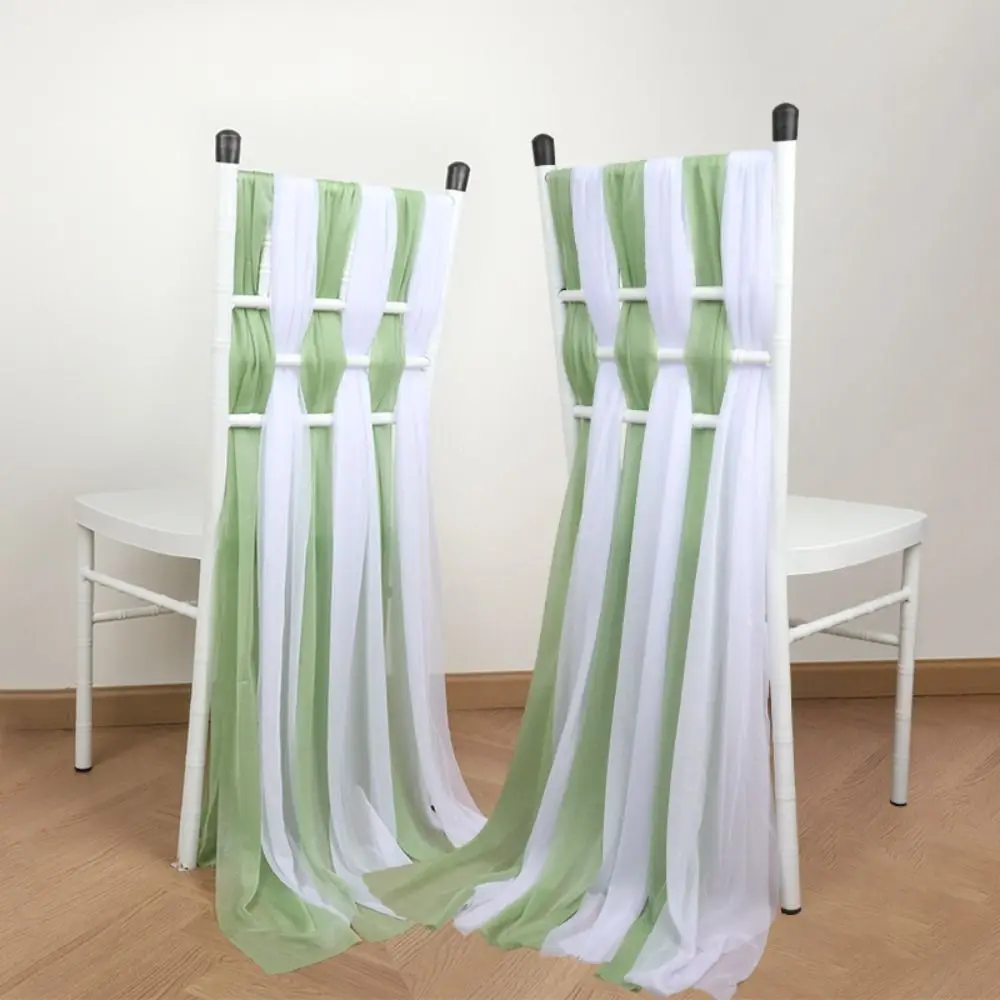 Polyester Chair Sash Wrinkle-Free Romantic Event Ambiance Draping Fabric 9Ft Versatile Wedding Aisle Decorations Home Decoration