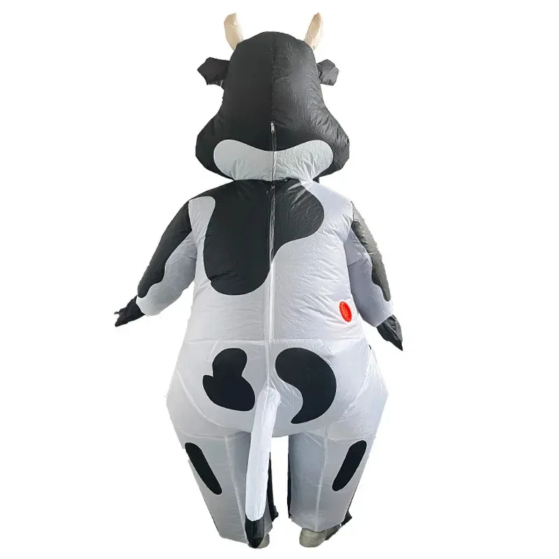 Disfraz inflable de vaca para niños y adultos de Halloween, fiesta de Halloween, ropa de Cosplay de animales de dibujos animados divertidos, vestido para actuación en escenario