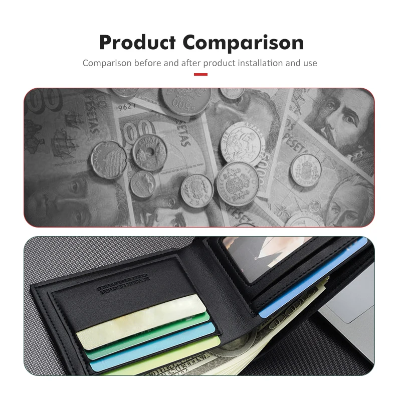 For Infiniti Leather Car Men Short Wallet Purse With Card Holder License FX35 QX60 QX70 QX80 QX50 QX30 Q70L Q60 Q50 Q60S Q30 view 5