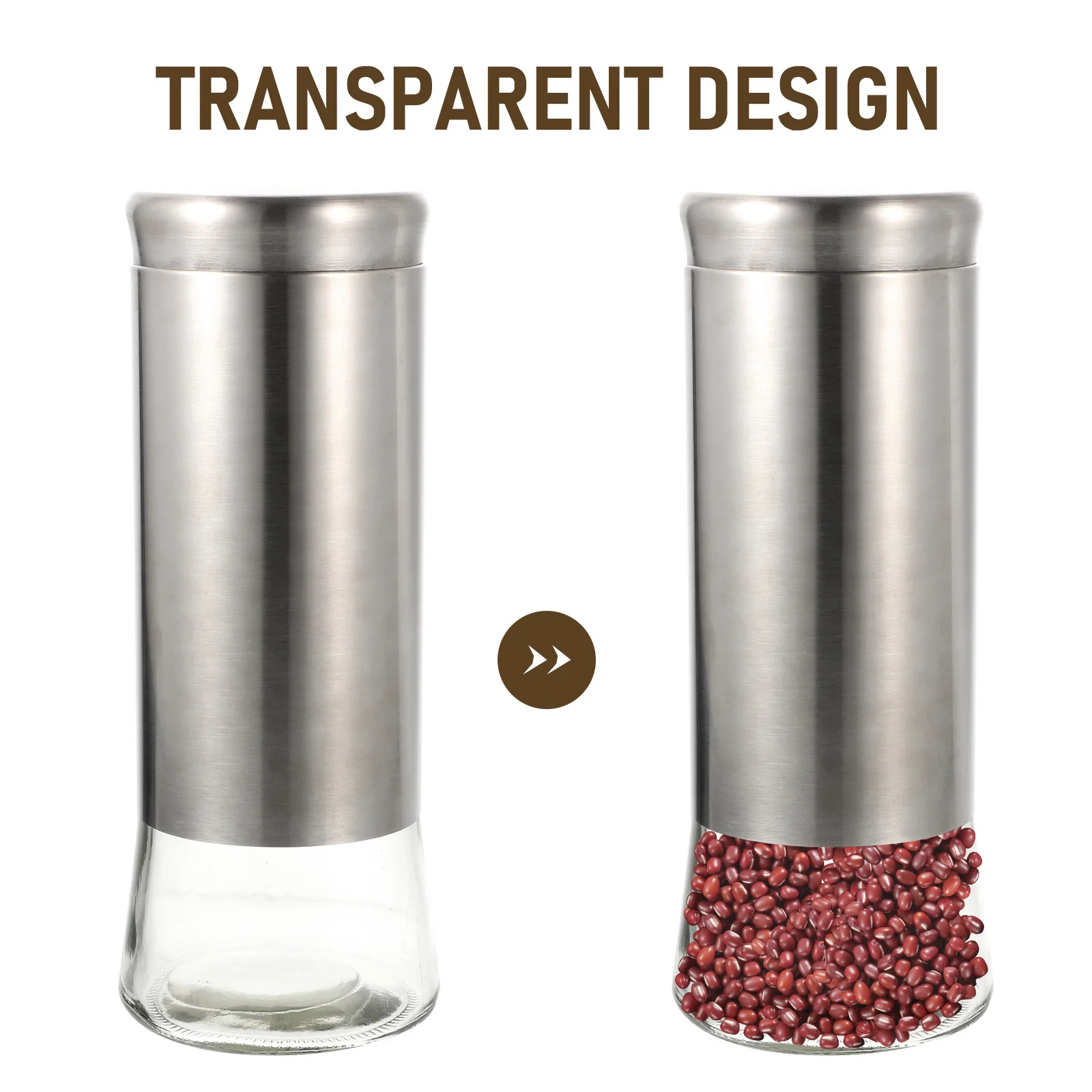 

Sealed Storage Jar Airtight Glass Container Stainless Steel Lid Food Storage Canister Pantry Organizer Herbal Tea Nuts