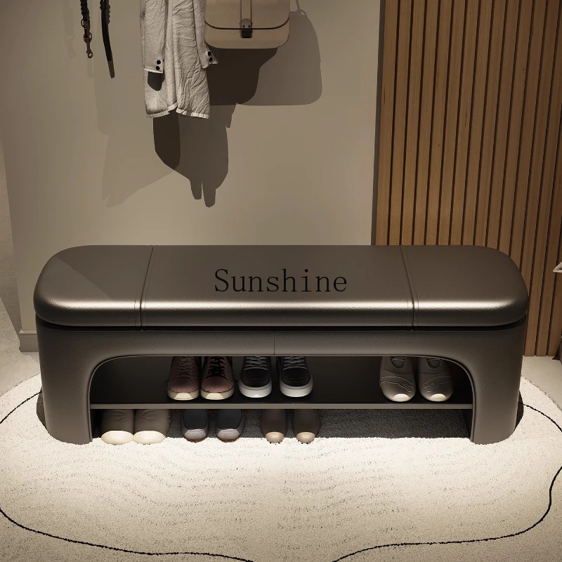 High-end villa home shoe change stool home door shoe cabinet can sit on sofa, storage, long storage shoe rack