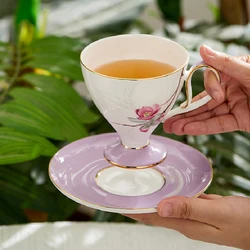 Bone China Coffee Cup Afternoon Tea Cup Set Personalized Ceramic Gifts Luxury Home Decoration Accessories Ceramic Retro Mug