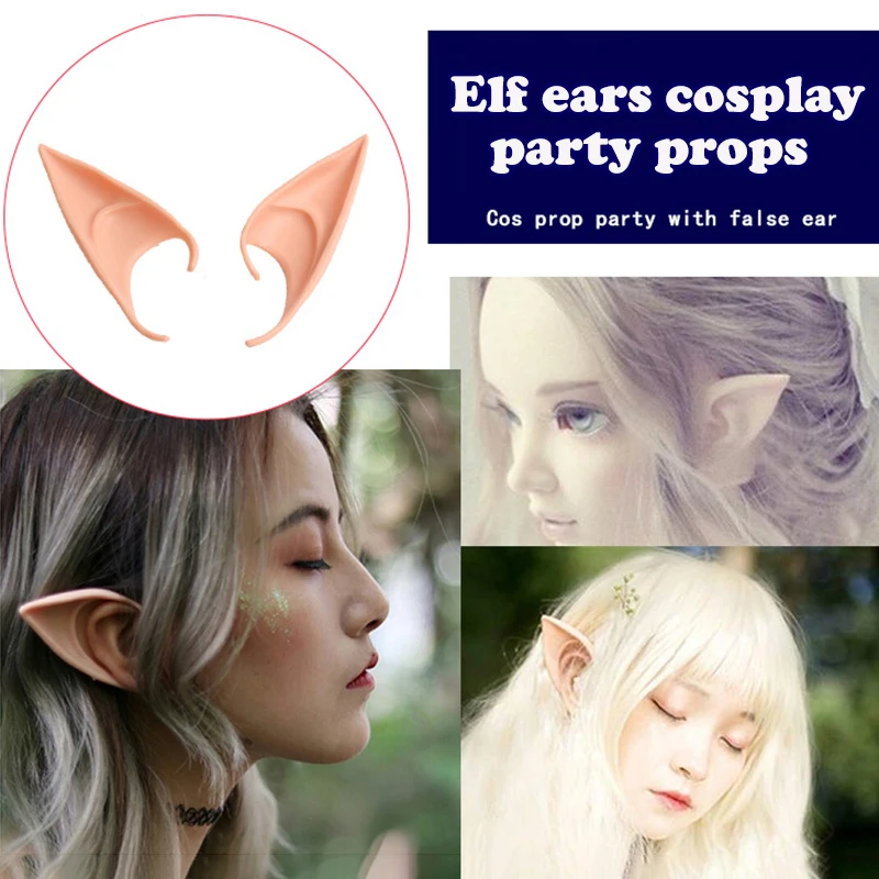 Funny Halloween Elf Ears Dress Up Creative Christmas Angel Fake Ears Cosplay Party Props Leprechaun Prom Holiday Party Favours