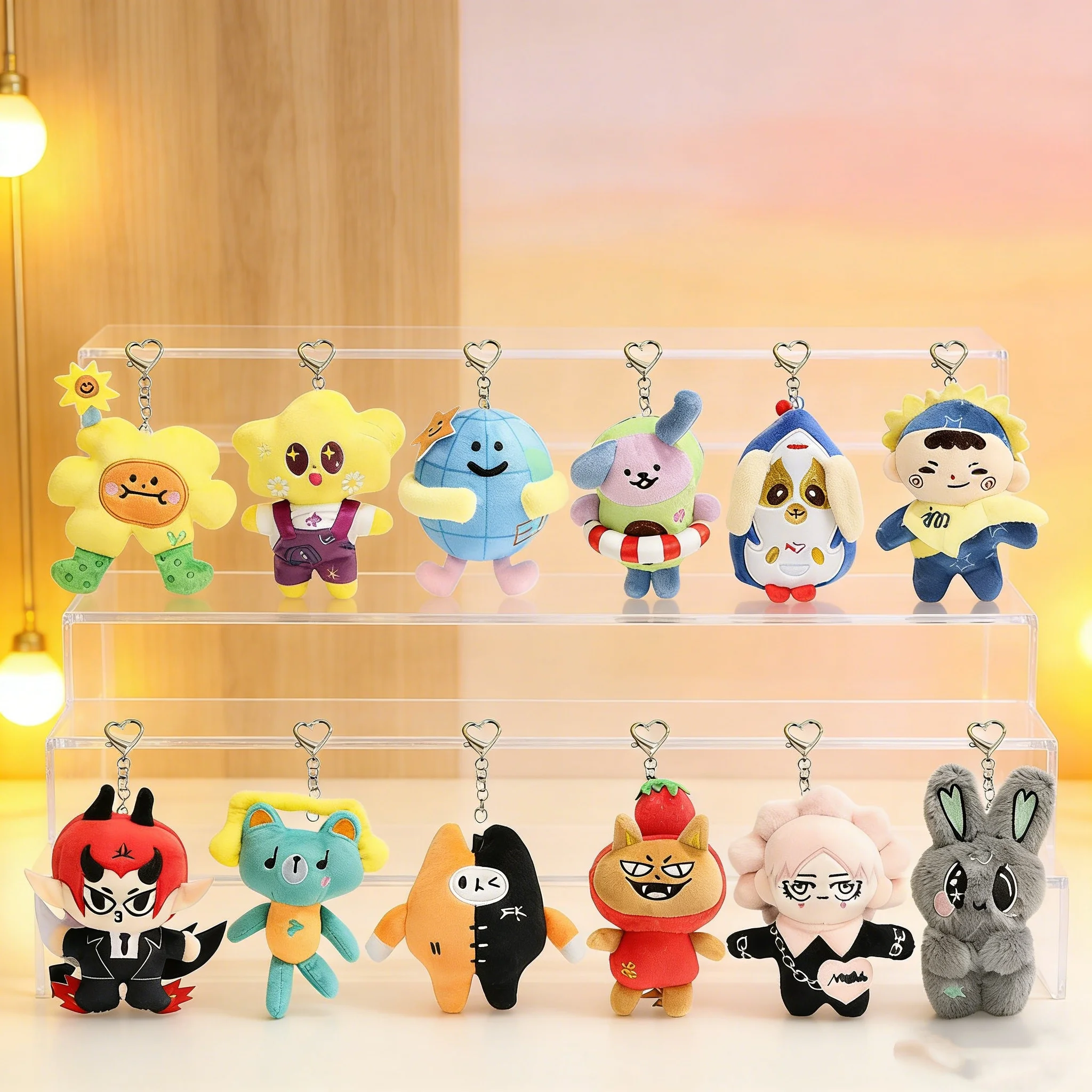 Thailand GMMTV CP Plush Keychain Cartoon Cute Filling PP Cotton Pendant JAIDEE BABII WIN ForceBook AouBoom Fans Birthday Gift