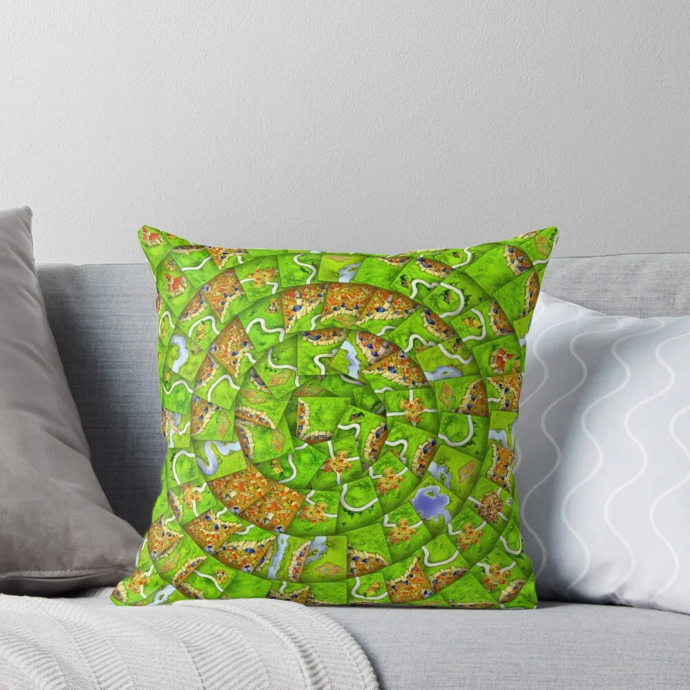 

Carcassonne swirl Throw Pillow Sofa Cover Custom Cushion Photo Room decorating items pillow