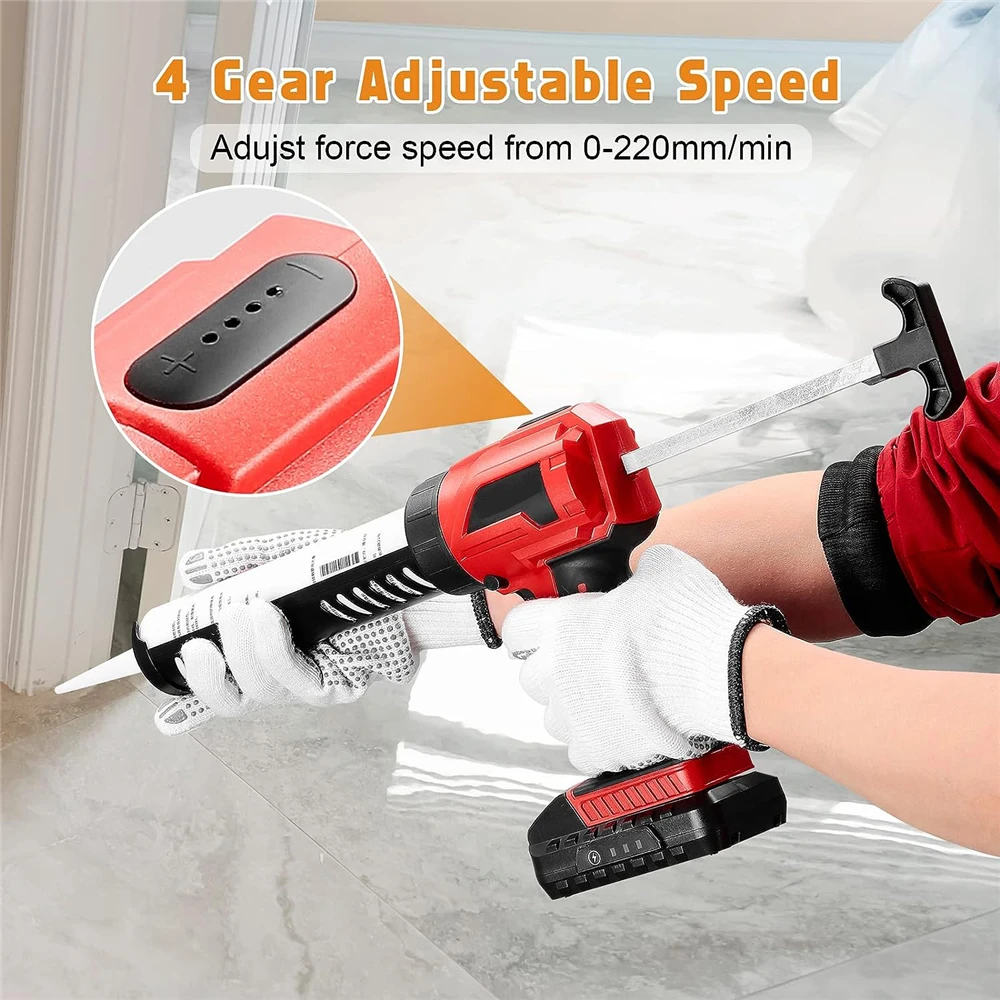 1 Piece Glass Glue Gun Wireless Tool DIY Kit Cordless Adhesive Handheld Electric Caulk Gun Sealant Gun for Door Balcony Window