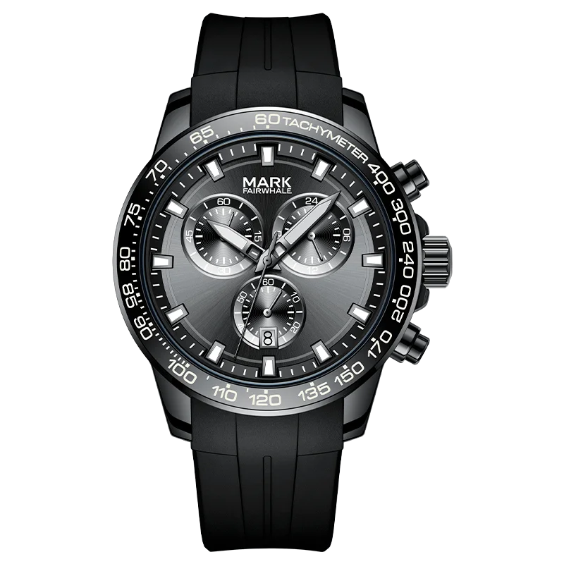 Mark Fairwhale Top Brand Casual Three-eye Dial Mens Quartz Wristwatches Waterproof Luminous for Multi-function montre luxe