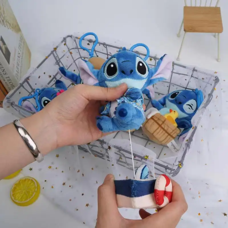 Hot Disney Anime Peripheral Fun Blind Box Stitch Food Drink  Play Plush Blind Box Doll Bag Pendant Children Birthday Gift