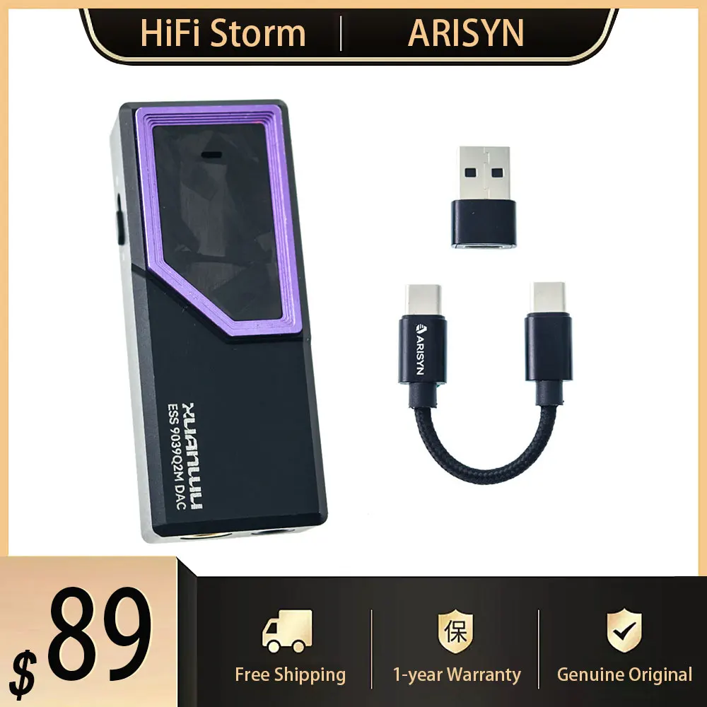 ARISYN XUAN WU Earphone Portable Amplifier Type-C Hi-Res Audio Desktop Headphone DAC Decoder 3.5mm 4.4mm Headset Accessories