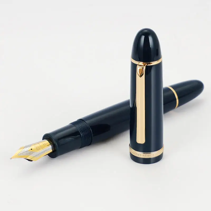 Jinhao X159 Gold Clip Fountain Pen Acrylic Barrel Refine Lacquer Fine Nib for Writing Signature Office School F7107