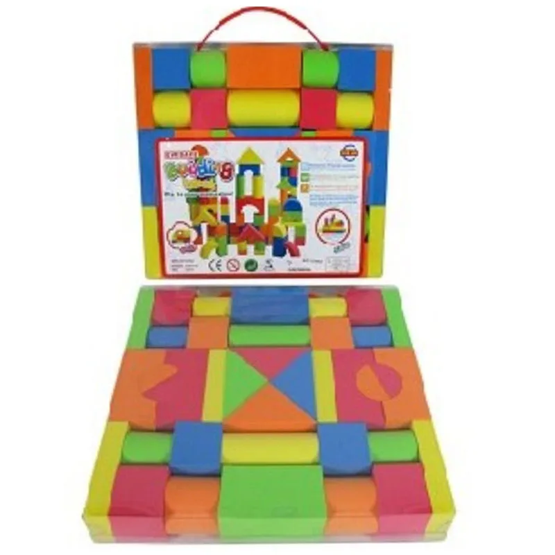 38PCS Hot Selling EVA Safe Children Building Brick Block Foam Construction Soft Toy Kid Kids Intelligence Exercise Assembled