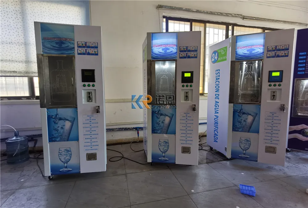 400/600/800GPD Purified Water Vending Machine Reverse Osmosis Dispenser Water Vending Machine With Card Reader Option