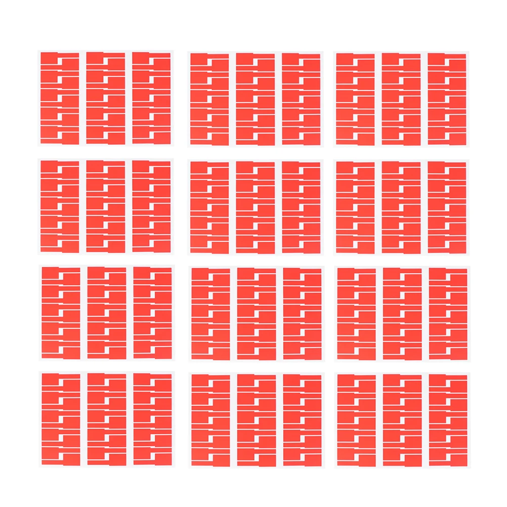 

15pcs A4 Network Cable Labels Stickers P Shape Multi Color Blank Stationery Identification Markers Tags White Red Blue Yellow