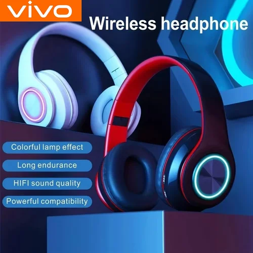 VIVO auriculares inalámbricos Bluetooth 5,0 con micrófono auriculares intrauditivos auriculares con sonido estéreo auriculares plegables para juegos deportivos